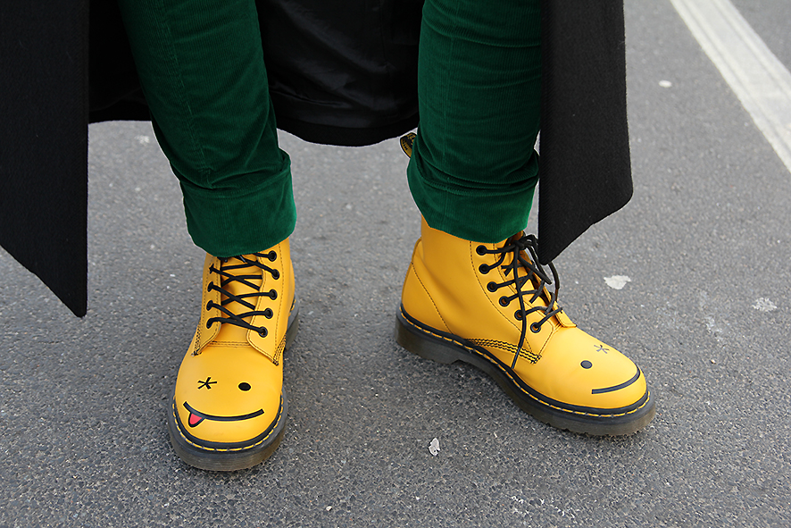 dr martens smiley face yellow